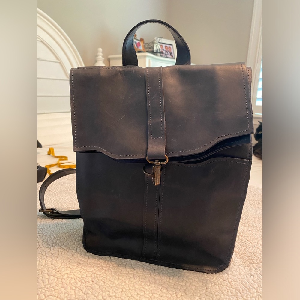 Backpack. Saddle leather. NWOT